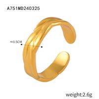 Moderner Stil Klassischer Stil Pendeln C-Form Einfarbig Titan Stahl Offener Ring In Masse sku image 2