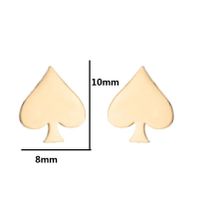 Fashion Heart Shape Titanium Steel Plating Ear Studs 1 Pair main image 3