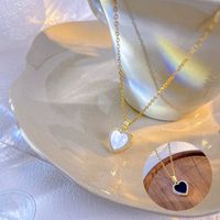 Fashion Bow Knot Titanium Steel Inlay Artificial Gemstones Pendant Necklace 1 Piece sku image 32