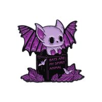 Modern Style Cool Style Ghost Bat Skull Alloy Stamping Stoving Varnish Plating Unisex Brooches sku image 2