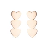 Fashion Heart Shape Titanium Steel Plating Ear Studs 1 Pair sku image 17