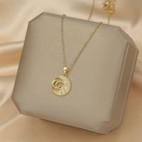 Fashion Bow Knot Titanium Steel Inlay Artificial Gemstones Pendant Necklace 1 Piece sku image 22