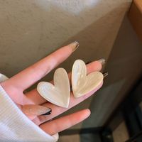 1 Pair Sweet Heart Shape Enamel Resin Copper Drop Earrings Ear Studs sku image 31
