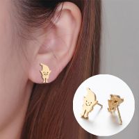 Simple Style Heart Shape Stainless Steel Plating Ear Studs 1 Pair main image 3