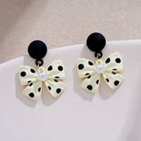 1 Pair Fashion Square Star Bow Knot Alloy Tassel Artificial Pearls Rhinestones Women's Earrings sku image 28