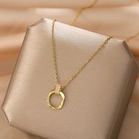 Fashion Bow Knot Titanium Steel Inlay Artificial Gemstones Pendant Necklace 1 Piece sku image 9