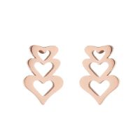 Simple Style Heart Shape Stainless Steel Plating Ear Studs 1 Pair sku image 13