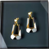 1 Pair Sweet Heart Shape Enamel Resin Copper Drop Earrings Ear Studs sku image 72