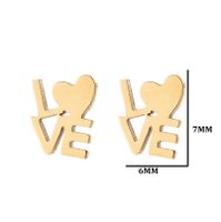 Simple Style Heart Shape Stainless Steel Plating Ear Studs 1 Pair sku image 24