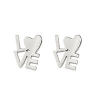 Simple Style Heart Shape Stainless Steel Plating Ear Studs 1 Pair sku image 6