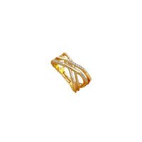Simple Style Crown Brass Plating Rhinestones Pearl Open Ring 1 Piece sku image 73