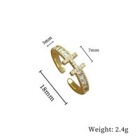 Simple Style Crown Brass Plating Rhinestones Pearl Open Ring 1 Piece sku image 47