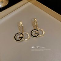 1 Pair Sweet Heart Shape Enamel Resin Copper Drop Earrings Ear Studs sku image 87