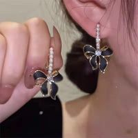 1 Paar Mode Quadrat Stern Bogenknoten Legierung Quaste Künstliche Perlen Strasssteine Frau Ohrringe sku image 33