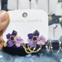 1 Pair Fashion Square Star Bow Knot Alloy Tassel Artificial Pearls Rhinestones Women's Earrings sku image 75