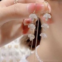 1 Pair Fashion Square Star Bow Knot Alloy Tassel Artificial Pearls Rhinestones Women's Earrings sku image 117
