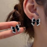 1 Pair Fashion Square Star Bow Knot Alloy Tassel Artificial Pearls Rhinestones Women's Earrings sku image 34