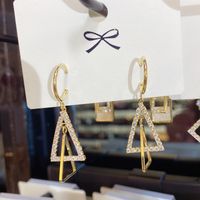 1 Pair Fashion Square Star Bow Knot Alloy Tassel Artificial Pearls Rhinestones Women's Earrings sku image 46