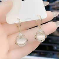 1 Paar Mode Quadrat Stern Bogenknoten Legierung Quaste Künstliche Perlen Strasssteine Frau Ohrringe sku image 17