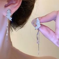 1 Pair Fashion Square Star Bow Knot Alloy Tassel Artificial Pearls Rhinestones Women's Earrings sku image 121