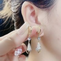 1 Pair Fashion Square Star Bow Knot Alloy Tassel Artificial Pearls Rhinestones Women's Earrings sku image 81