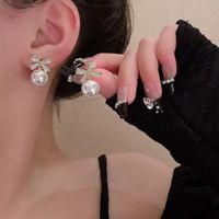 1 Pair Fashion Square Star Bow Knot Alloy Tassel Artificial Pearls Rhinestones Women's Earrings sku image 23