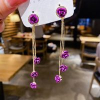 1 Pair Fashion Square Star Bow Knot Alloy Tassel Artificial Pearls Rhinestones Women's Earrings sku image 123