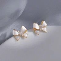 1 Pair Fashion Square Star Bow Knot Alloy Tassel Artificial Pearls Rhinestones Women's Earrings sku image 11