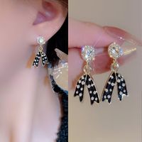 1 Paar Mode Quadrat Stern Bogenknoten Legierung Quaste Künstliche Perlen Strasssteine Frau Ohrringe sku image 62