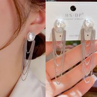 1 Pair Fashion Square Star Bow Knot Alloy Tassel Artificial Pearls Rhinestones Women's Earrings sku image 52