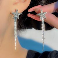 1 Par Moda Cuadrado Estrella Nudo De Lazo Aleación Borla Perlas Artificiales Diamantes De Imitación Mujeres Aretes sku image 96