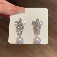 1 Pair Fashion Square Star Bow Knot Alloy Tassel Artificial Pearls Rhinestones Women's Earrings sku image 111