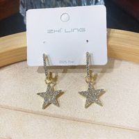 1 Pair Fashion Square Star Bow Knot Alloy Tassel Artificial Pearls Rhinestones Women's Earrings sku image 72