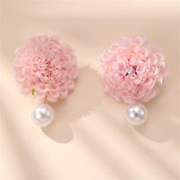 1 Pair Cute Lady Sweet Flower Cloth Drop Earrings main image 6
