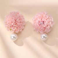 1 Paire Mignon Dame Sucré Fleur Chiffon Boucles D'oreilles main image 6