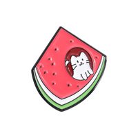 Cartoon Style Pear Apple Watermelon Alloy Stoving Varnish Unisex Brooches sku image 1