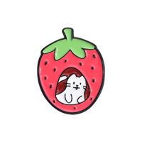 Cartoon Style Pear Apple Watermelon Alloy Stoving Varnish Unisex Brooches sku image 5