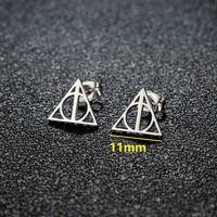 1 Pair Simple Style Classic Style Geometric Polishing Plating 304 Stainless Steel 18K Gold Plated Ear Studs sku image 3