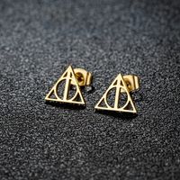 1 Pair Simple Style Classic Style Geometric Polishing Plating 304 Stainless Steel 18K Gold Plated Ear Studs sku image 16
