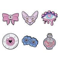 Cartoon Style Cute Eye Alloy Stamping Stoving Varnish Women's Brooches main image 6