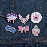 Cartoon Style Cute Eye Alloy Stamping Stoving Varnish Women's Brooches main image 4