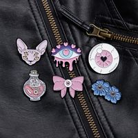 Cartoon Style Cute Eye Alloy Stamping Stoving Varnish Women's Brooches main image 3