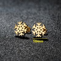 1 Pair Simple Style Classic Style Geometric Polishing Plating 304 Stainless Steel 18K Gold Plated Ear Studs sku image 10