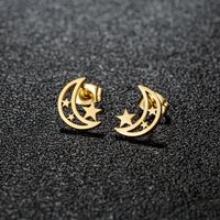 1 Pair Simple Style Classic Style Geometric Polishing Plating 304 Stainless Steel 18K Gold Plated Ear Studs sku image 13