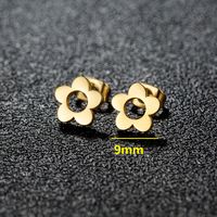 1 Pair Simple Style Classic Style Geometric Polishing Plating 304 Stainless Steel 18K Gold Plated Ear Studs sku image 22