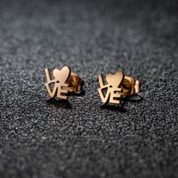 1 Pair Simple Style Classic Style Geometric Polishing Plating 304 Stainless Steel 18K Gold Plated Ear Studs sku image 26