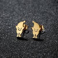 1 Pair Simple Style Classic Style Geometric Polishing Plating 304 Stainless Steel 18K Gold Plated Ear Studs sku image 31