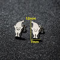 1 Pair Simple Style Classic Style Geometric Polishing Plating 304 Stainless Steel 18K Gold Plated Ear Studs sku image 8