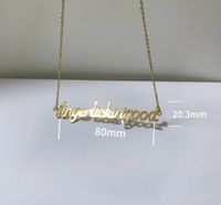 302 Stainless Steel 18K Gold Plated Simple Style Letter Pendant Necklace main image 2