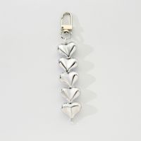Simple Style Round Heart Shape Alloy Plating Bag Pendant Keychain sku image 1